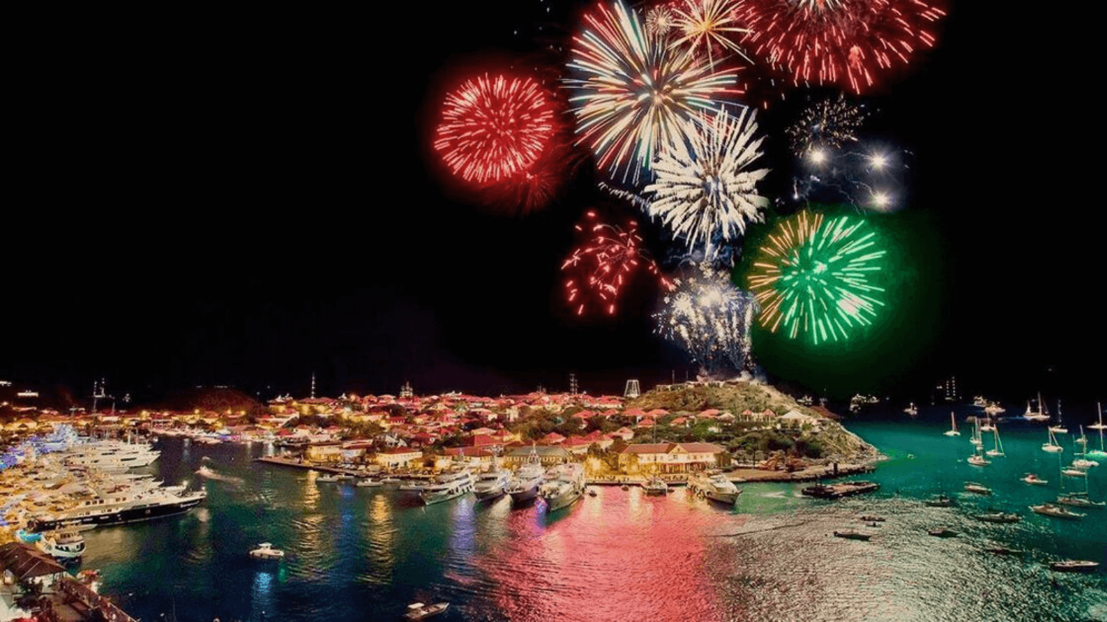 NYE Caribbean fireworks 