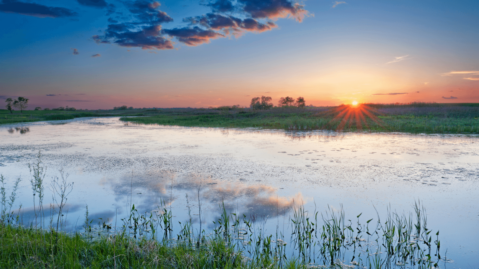 Illinois river sunset